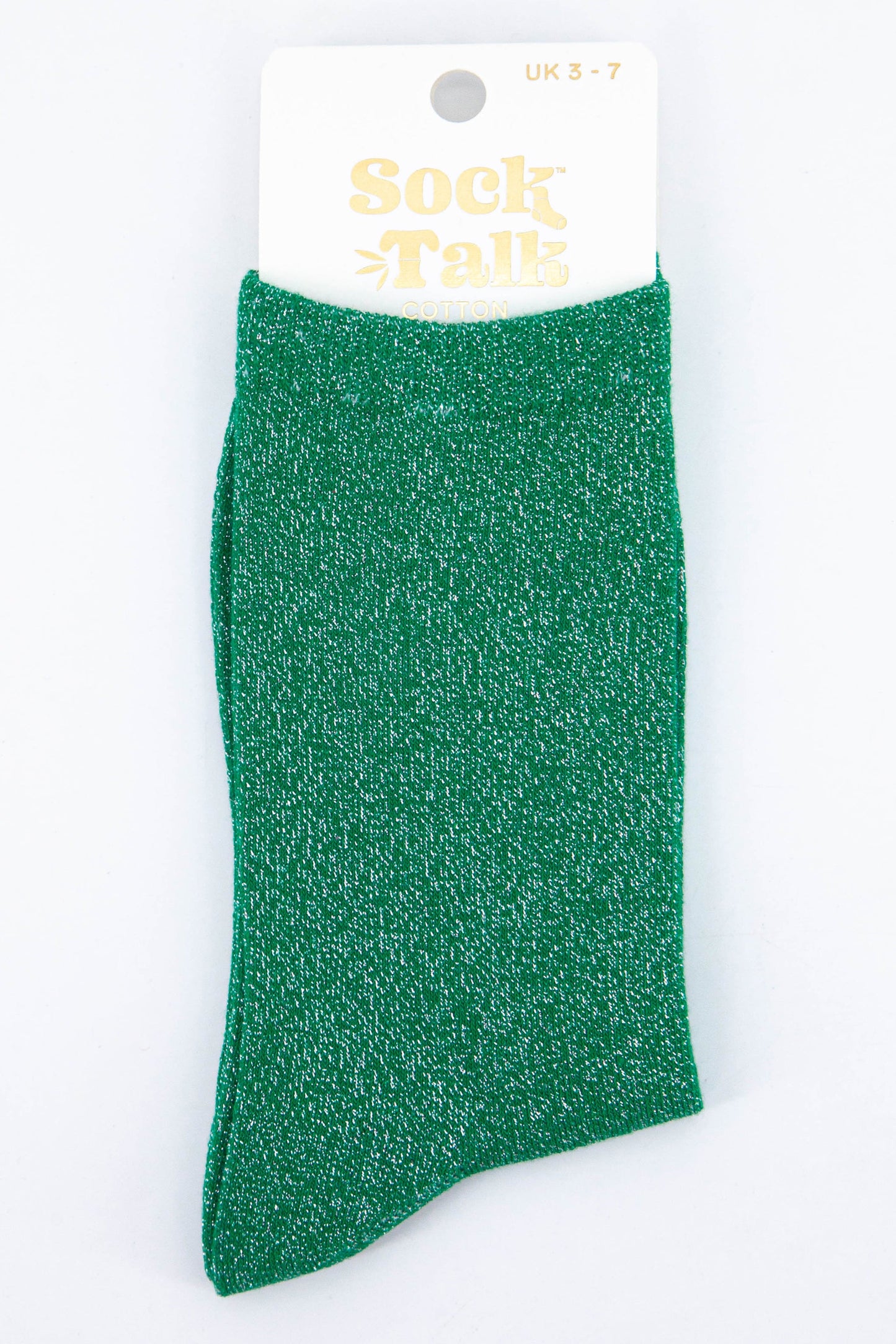 womens green glitter sparkle socks uk size 3-7