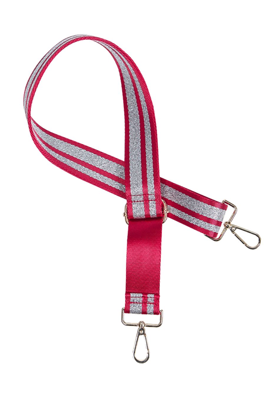 silver glitter and red adjustable replacement strap