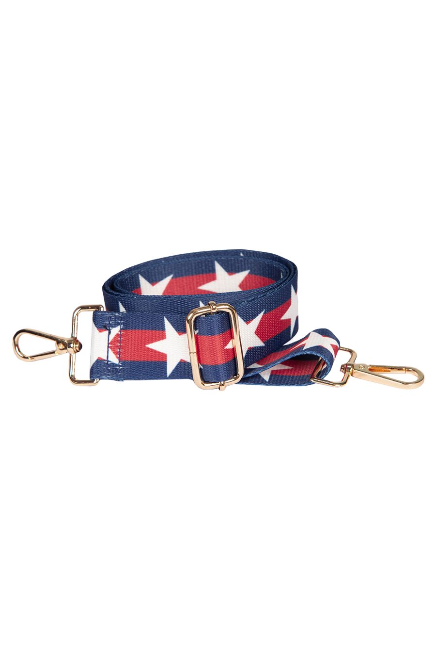red white and blue stars and stripes bag strap