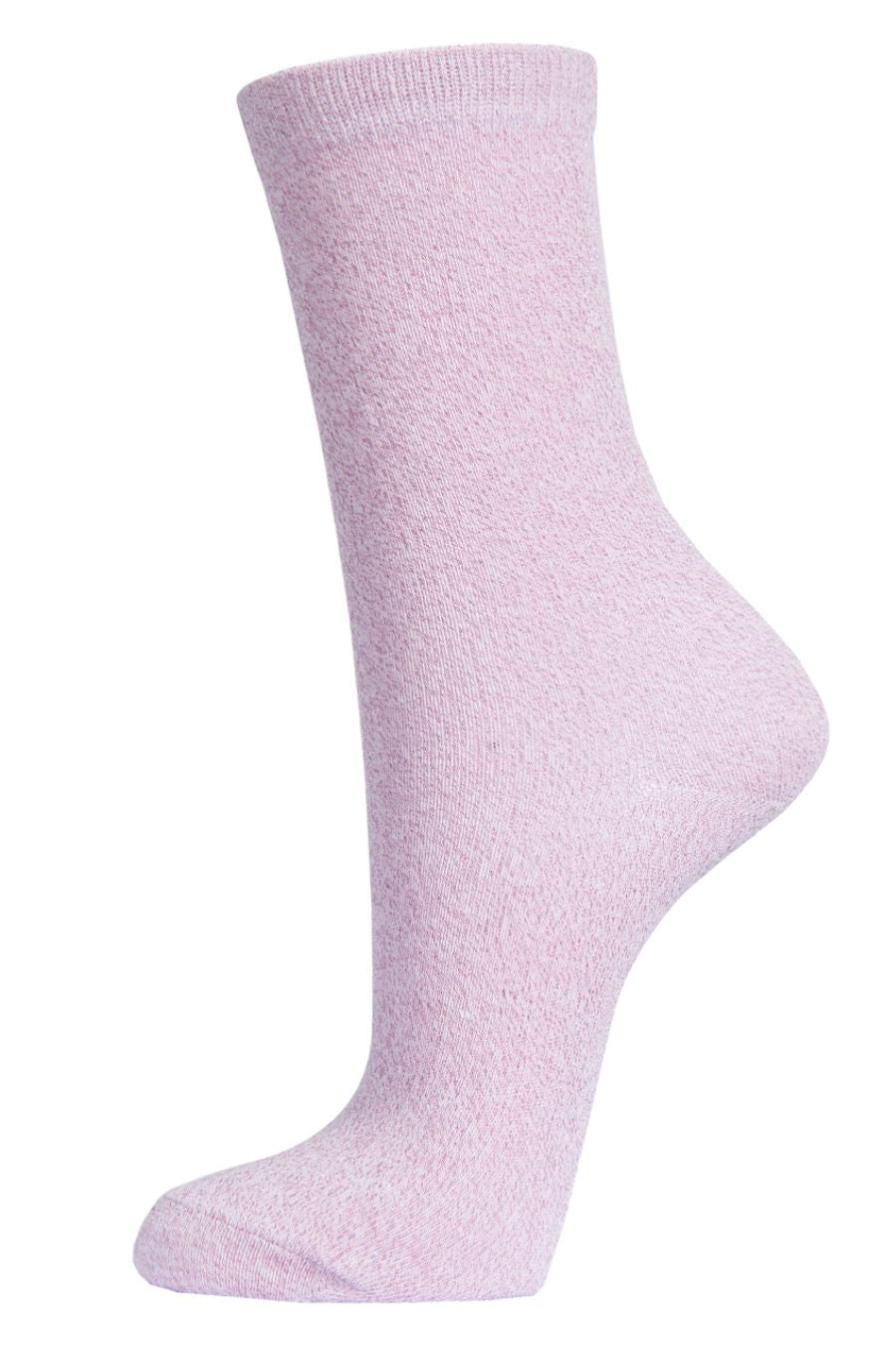 light pink ankle socks with an all over pink glitter shimmer