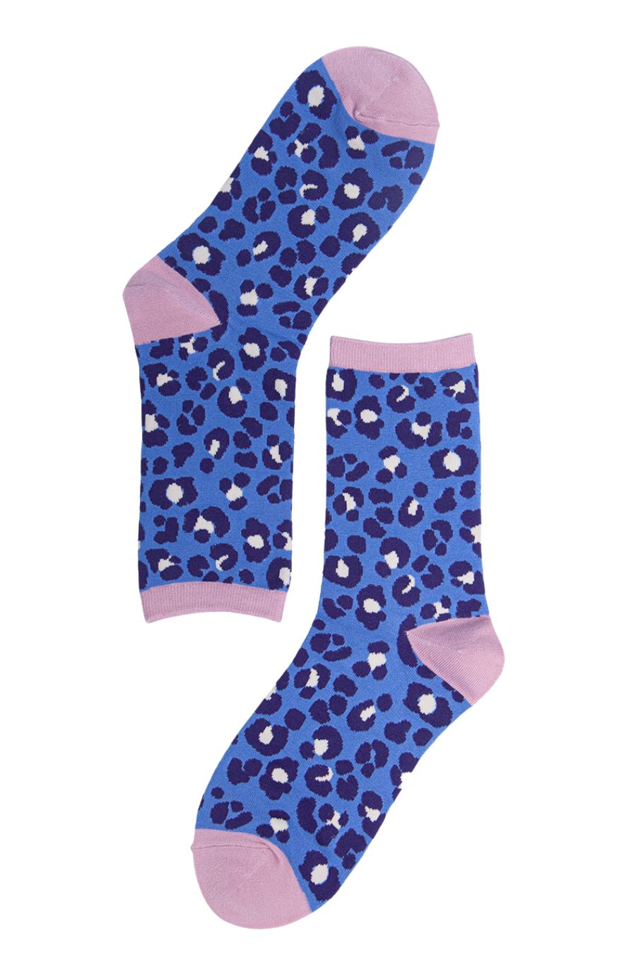 purple, pink leopard print bamboo socks