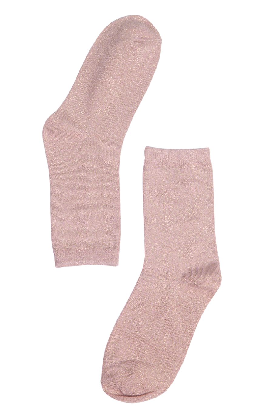 pink and gold glitter ankle socks