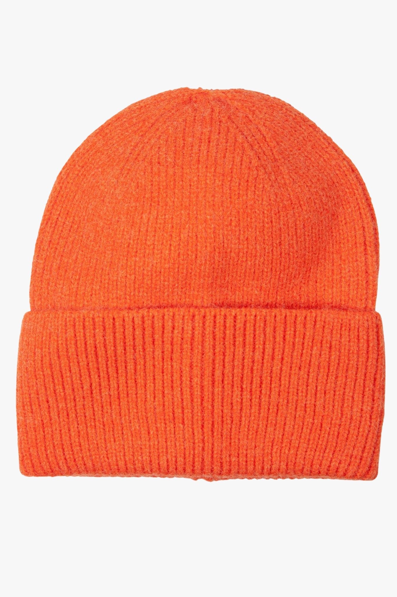 plain orange winter beanie hat