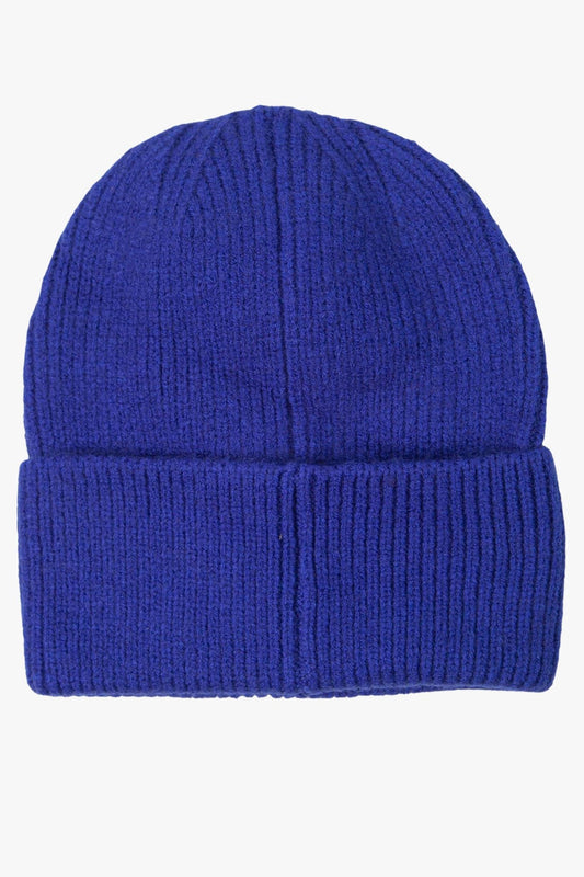 royal blue plain knitted beanie winter hat